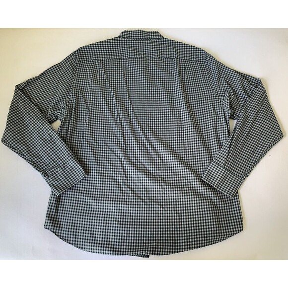 J Crew Shirt Men XL Teal Gray Gingham Check Cotton Button Up Preppy Career Norm - Picture 2 of 9